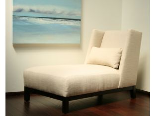Woven Sand Nubby Upholstered Chaise