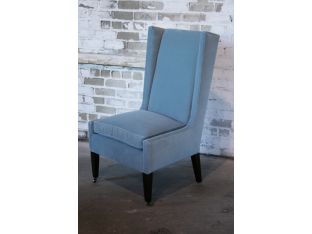 Powder Blue Velvet Hostess Chair